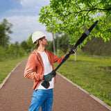 Integrated High Reach Pole Electric Saw Rechargeable Cordless Chainsaw Double Section Assemble Shaft Branch Cutter and Low Noise