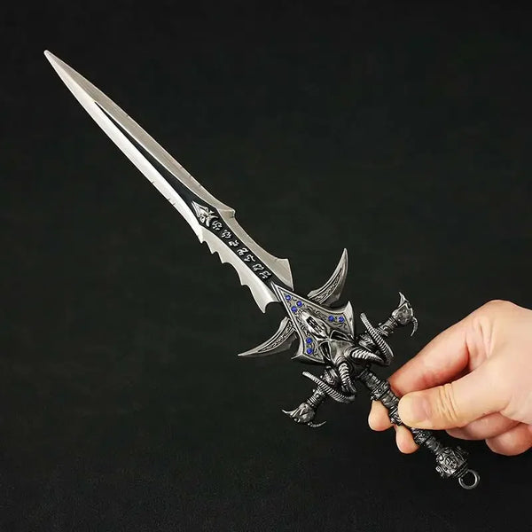 Frostmourne Swords World of Warcraft Lich King Weapon Sheepshead Sword Gift Box Metal Katana Model Safety Knife Studded Toys Boy