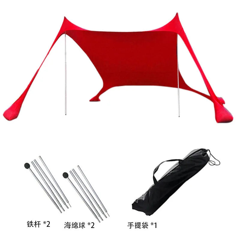 Beach Sun shade UV Resistant Camp bed Tent Outdoor Sun Shelter Canopy garden house Windproof Rope Stable with storage bag