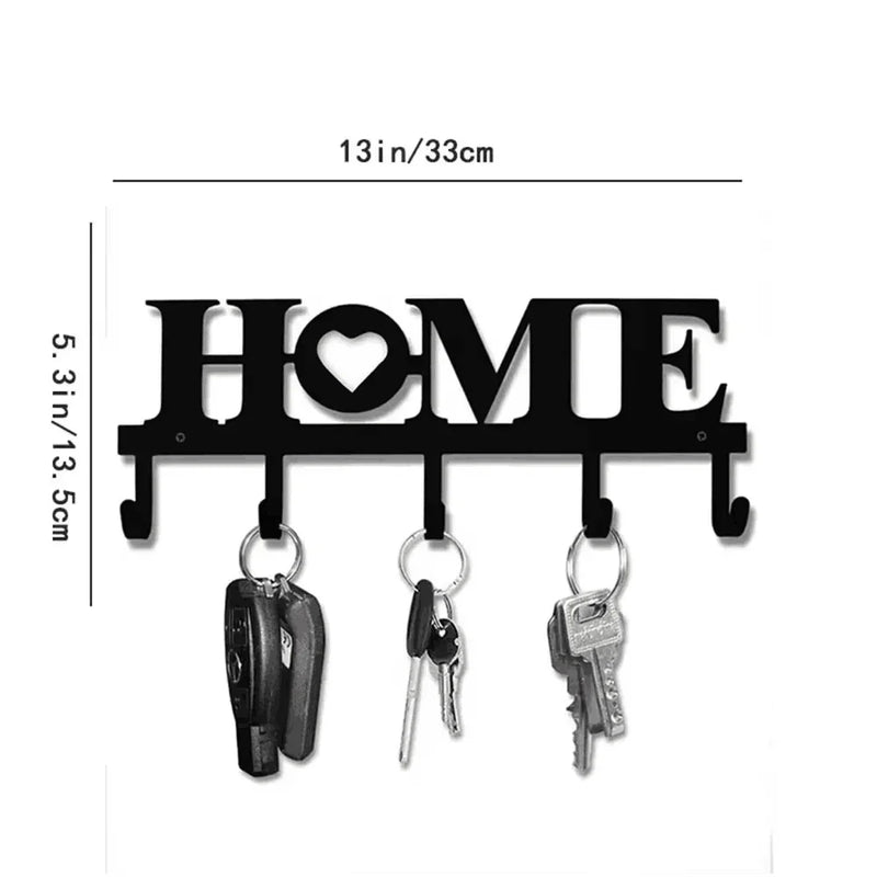 Multifunctional Iron Wall Hanging Cute Cat Key Rack Festive Atmosphere Cat Wall Rack Hook Household Key Coat Hanger Hook