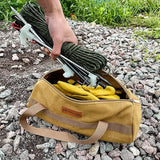 Tent Security Nails Bag Ground Nails Tote Bag Floor Nail Canvas Bag Canvas Stake Storage Bag Hammer Organizer Tent Pegs Case For