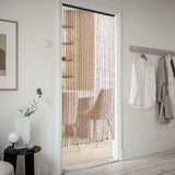 Bamboo Wood Beaded Curtain Wear Resistance Doorway Bead String Curtain Easy To Store for Wall Decoration/Room Divider