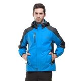 TRVLWEGO Camping Hiking Jacket Men Autumn Outdoor Sports Coats Climbing Trekking Windbreaker Travel Waterproof Jackets Black