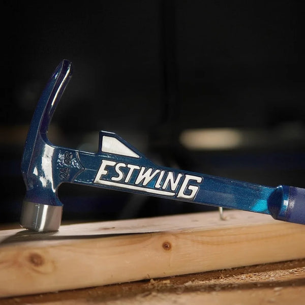 Hammertooth Hammer - 24 oz Long Handle Straight Rip Claw with Milled Face & Shock Reduction Grip