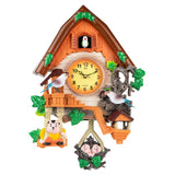 Cuckoo Clock Control Alarm for Kids Room European Style Electronic Silent Wall Clock Cuccu Watch  Living Room Home Decor