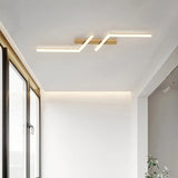 Modern LED Ceiling Light Minimalist Lines Black Aluminium Lamps For Living Room Bedroom Study Coffee Shop Illumination Fixtures