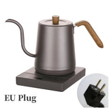 220V Gooseneck Electric Coffee Kettle Hand Brew Coffee Pot 1000W Slender Mouth Pot Temperature Control Water Jug Teapot