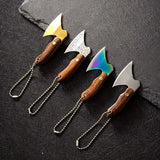 Mini Stainless Steel Small Axe Portable Key Chain, Small Kitchen Knife Disassembly  Gift Key Pendant Decoration, Outdoor Tool