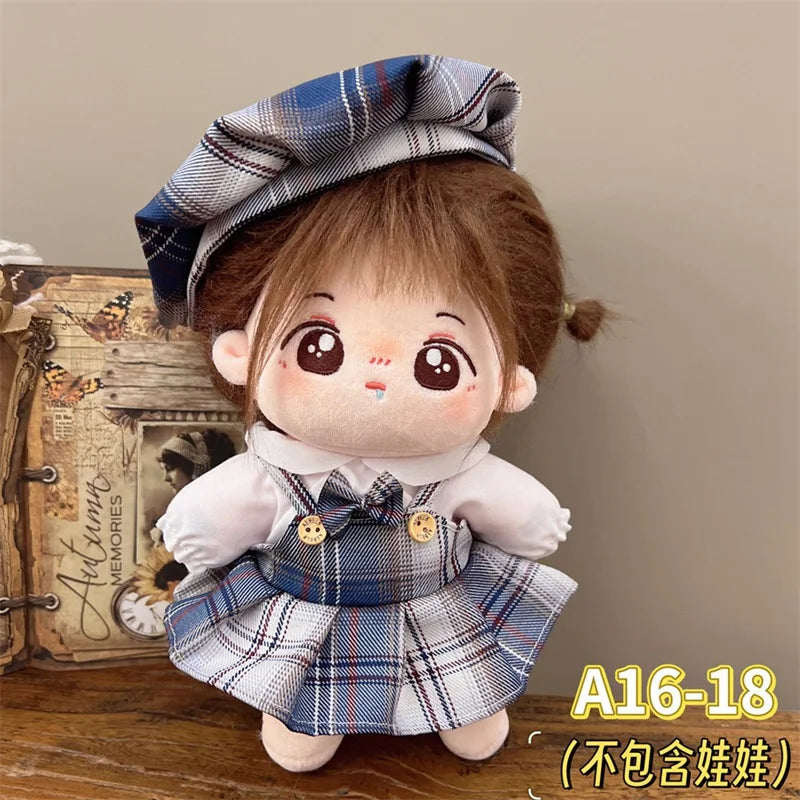 Doll Clothes For 20cm Idol Cotton Doll Outfit Accessories Bunny Onesie Jk Uniform Skirt Clothes DIY Collection Gift Without Doll