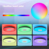 TUYA Smart Music Ceiling Light LED RGB Remote Control APP Bluetooth Audio Home Decorative Light Living Room Bedroom Ceiling Lamp