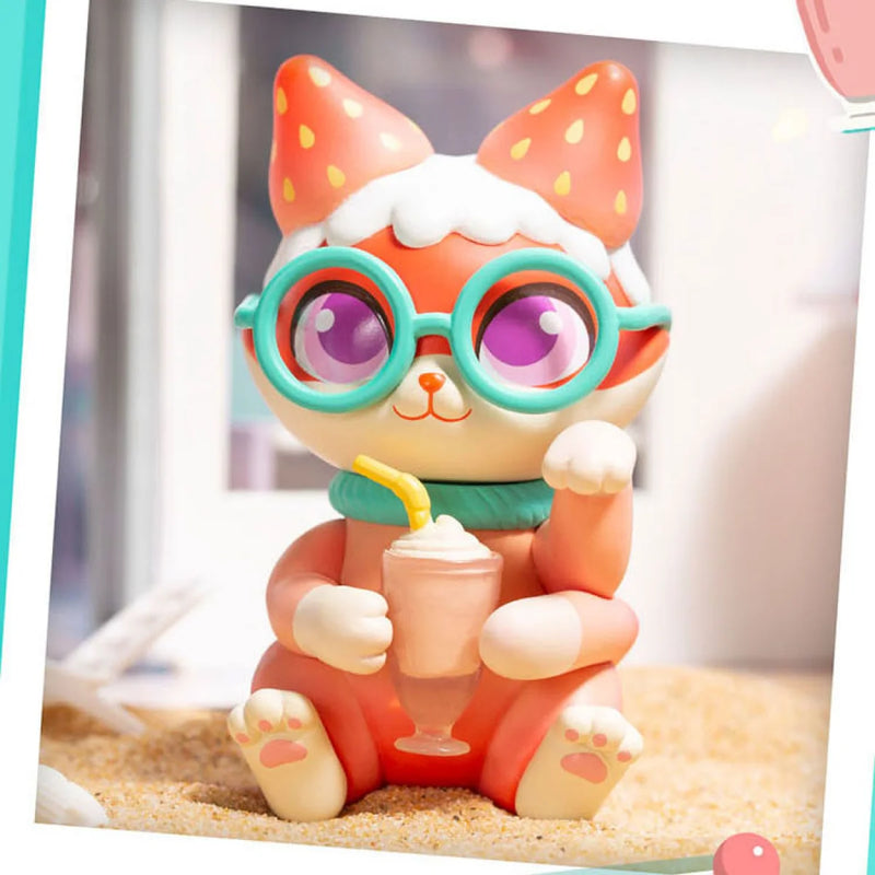 Anime New Cassy Cat Drinks Series Mystery Box Anime Original Figure Collection Model Desktop Ornaments Doll Toys