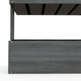 Outsunny Vertical Garden Planter, Wooden 4 Tier Planter Box, Self-Draining with Non-Woven Fabric for Outdoor Flowers, Gray
