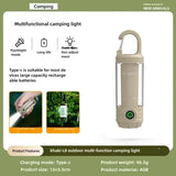 Multi Functional Outdoor LED Outdoor Camping Lights Rechargeable Flashlights Portable Night Lights Waterproof Travel Tent Light