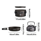 WELLHIKE Camping Cookware Set with Water Kettle Portable Camping Stove Tableware Pot Outdoor Fishing Camping Kitchen Supplies