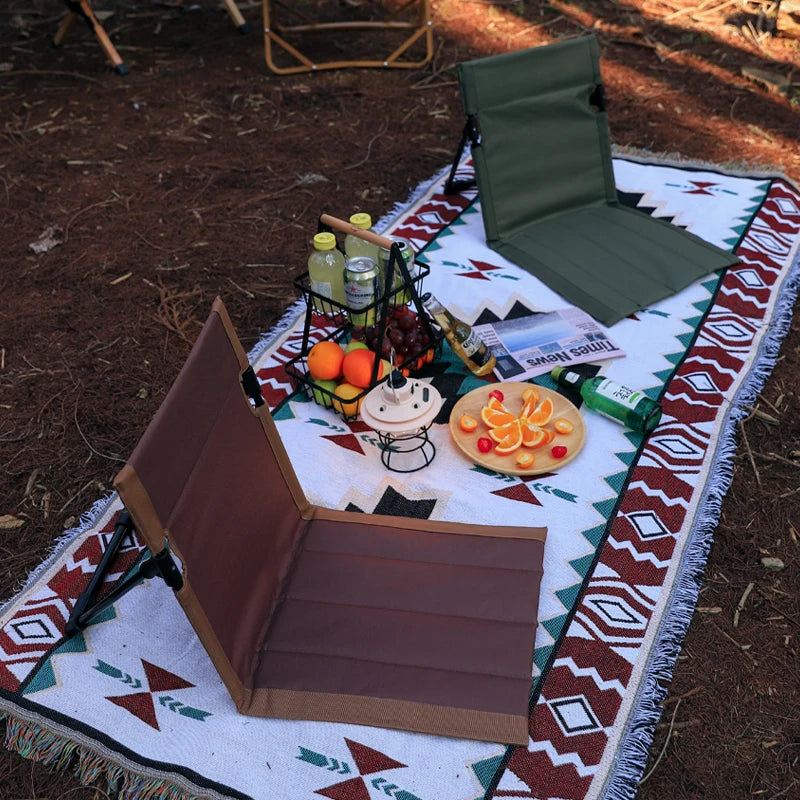Outdoor Camping Aluminum Alloy Folding Cushion Convenient Lawn Chair Beach Chair Backrest Balcony Rest Chair outdoor furniture