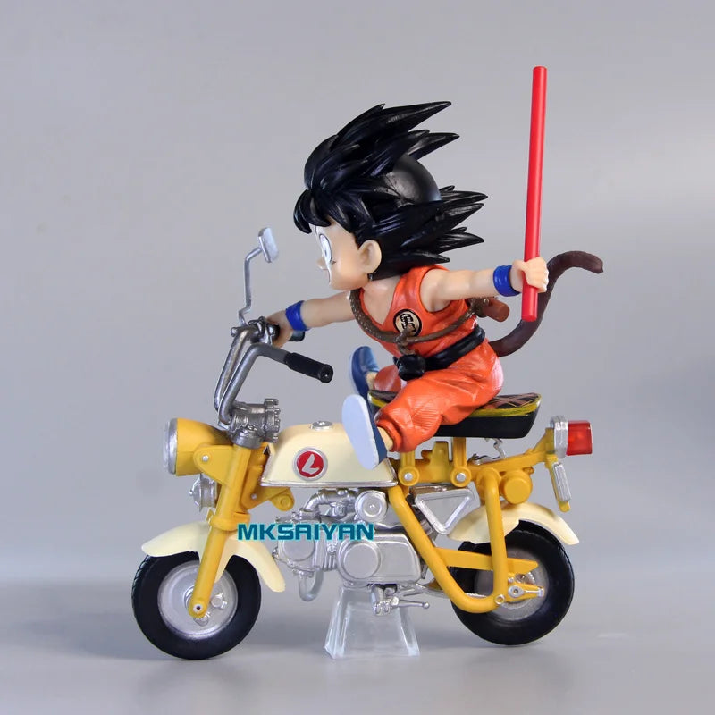 15cm Dragon Ball Z Anime Figure Son Goku Master Roshi Locomotives PVC Action Kame Sennin Motorcycle Toys for Children Collector