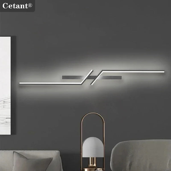 Modern LED Wall Lamp Remote Control 60/80/100CM Wall Sconce For Living Room Bedroom Hallway Bedside Home Decor Led Lights Lustre