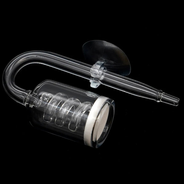 CO2 Diffuser Aquarium Glass Spiral Carbon Dioxide Atomizer Diffuser With Suction Cup Aquarium Planted Fish Tank Accessories