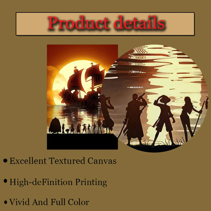 Japanese Classic Anime O ne P iece Wall Art Posters Modern Canvas Paintings For Home Decoration Artworks Printed With Pictures