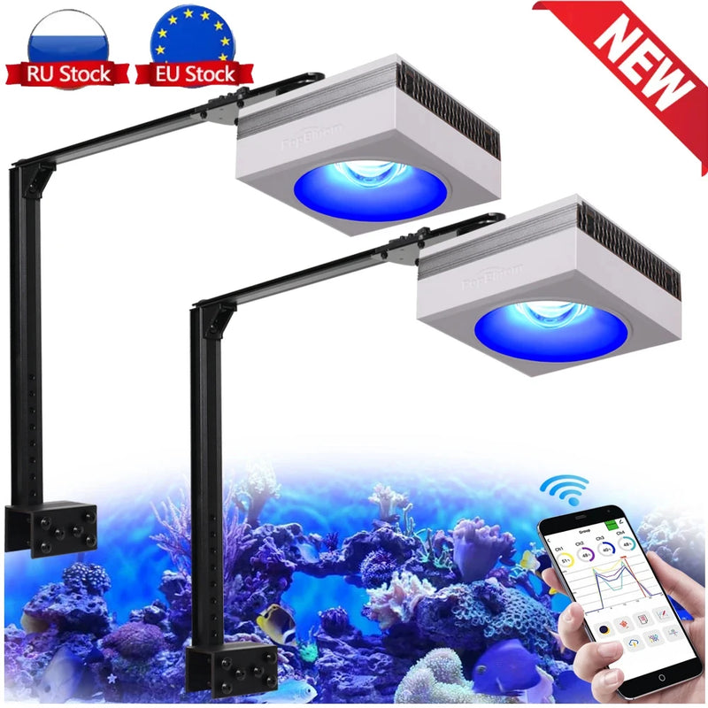 PopBloom-RL90 WiFi Aquarium LED Lighting 100W, Coral Reef Grow Aquarium Light for Saltwater SPS/LPS Marine Fish Tank LED Light