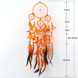 Feather Dream Catcher Indian Style Wall Hanging Wind Chimes For Car Ornaments Room Decor with Rattan Bead Dreamcatchers