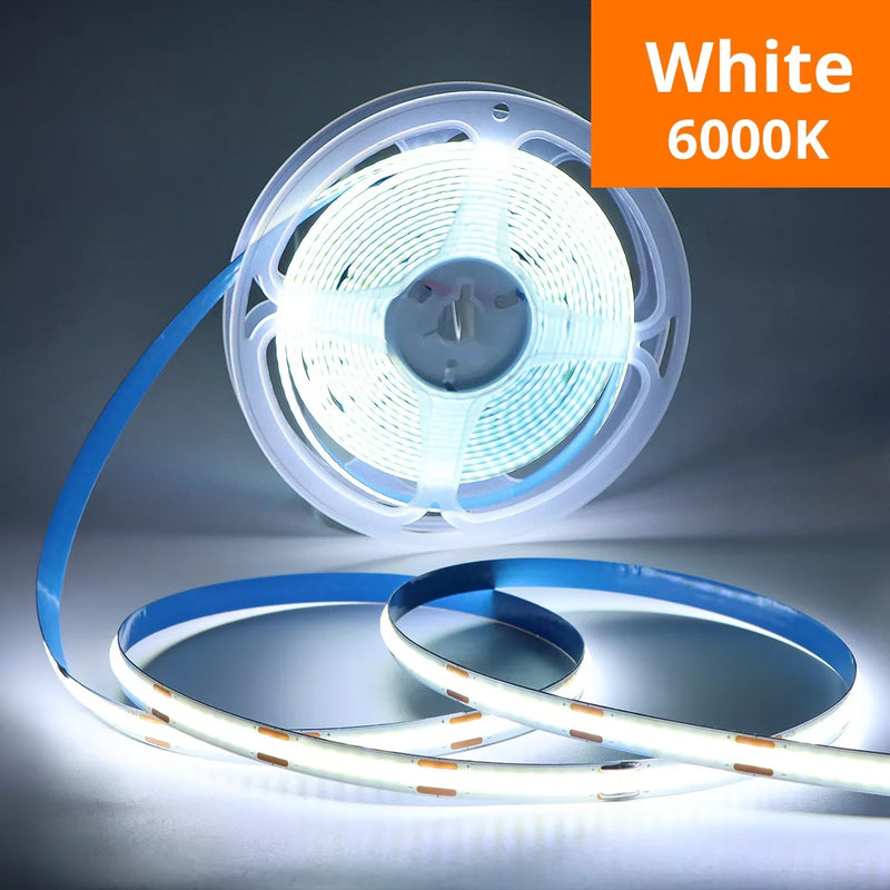 1m-5m USB COB LED Strip Light 5V 320LEDs/m DIY TV Mirror Backlight Flexible Ribbon Tape Touch Sensor Dimmable Kitchen Room Lamp