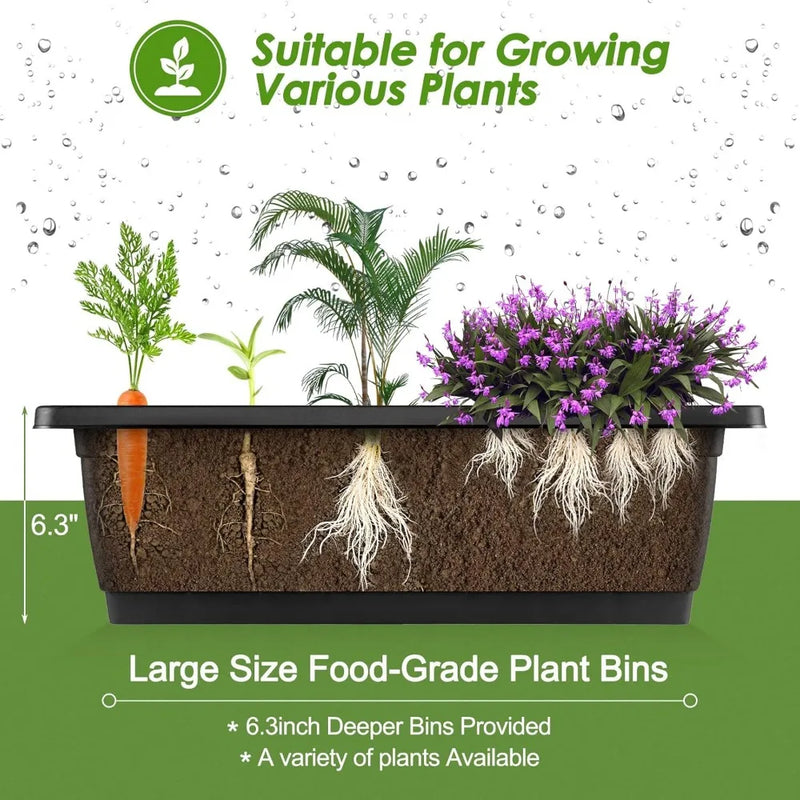 Vertical Raised Garden Bed, 5 Tiers Elevated Garden Planters, 23 * 26 * 45Inch Indoor Outdoor Raised Planter Box
