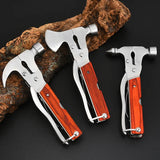 Multi-function Axe Hammer Portable Outdoor Tool Stainless Steel Car Rescue Hammer Window Breaker for Hiking Climbing  Fishing