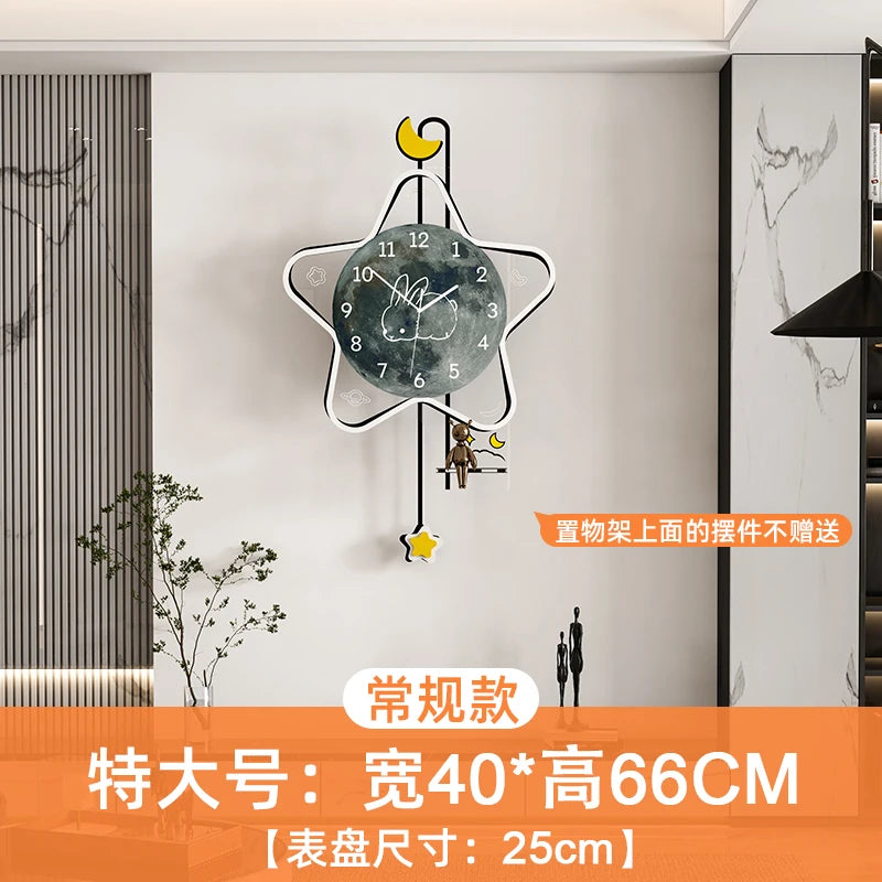 No Ticking Silent Clock Unique Design Simplicity Luminous Large Clock Luxury Aesthetics Orologio Da Parete Home Decoration