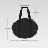 Frying Pan Bag Case 600D Oxford Grill Plate Carry Bag Wear-resistant Side Pocket Outdoor BBQ Tool Beach Picnic BBQ Accessories