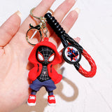Disney Marvel Spider-Man Keychain Cartoon Comics Avengers Series Key Ring Pendant Ornaments Jewelry Gifts for Friends