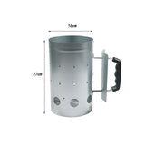 Fast Fire Chimney Starter Charcoal Bucket Easy to Use with Handle Practical Burner Bucket for Grill BBQ Outside Yard Cooking