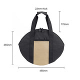 Frying Pan Bag Case 600D Oxford Grill Plate Carry Bag Wear-resistant Side Pocket Outdoor BBQ Tool Beach Picnic BBQ Accessories