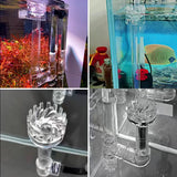 Transparent Aquarium Skimmer Acrylic Lily Pipe Spin Surface Inflow Outflow Water Plant Tank Filter Cleaning FishTank Accessories