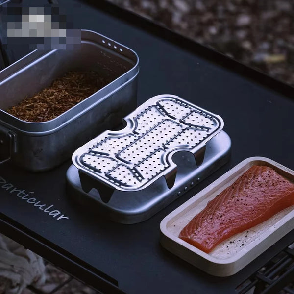 CAMPINGMOON Outdoor Camping Aluminum Lunch Box Bottom Net,Thick Stainless Steel Steaming Net for Picnicking,High Steaming Slices