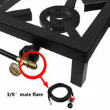 Cast Iron Double Burner Portable Outdoor Camp Stove Propane Gas LPG BBQ Cooker