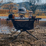 WESTTUNE Folding Camping Table Aluminum Lightweight Portable Table with Storage Mesh Bag for Outdoor Backyard Picnic BBQ Hiking