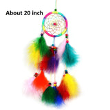 Feather Dream Catcher Indian Style Wall Hanging Wind Chimes For Car Ornaments Room Decor with Rattan Bead Dreamcatchers