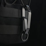 Molle Webbing Buckle Stainless Steel Keychain Waist Hanging Car Keyring Anti-Lost Keys Clip Belt Buckle Outdoor Buckle