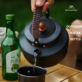 MOUNTAINHIKER 1.4L Camping Water Kettle Aluminum Alloy Teapot Coffee Pot Ultralight Outdoor Boiling Stovetop Pot Tableware
