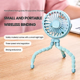 Fan Portable Desktop Folding Fan,Outdoor Baby Stroller Handheld Fan, Summer Mute Small Multifunctional Octopus Mini Fan