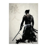 Vintage Japanese Samurai Poster Printed Canvas Modern Living Room Drawing Art Decor Black White Photo Wall Decoration No Frame