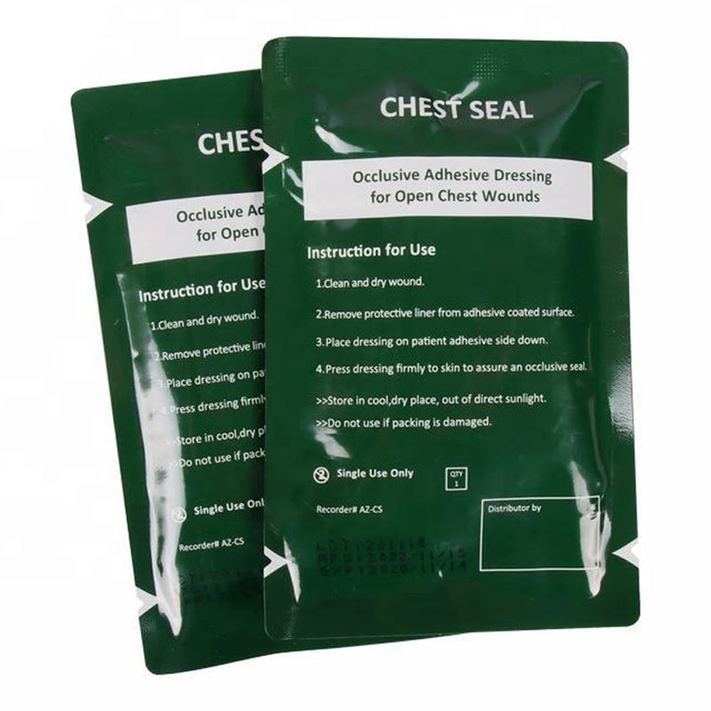 Vent Chest Seal Life-Saving Wound Care for Emergency or Tactical Situations Advanced Adhesive Sterile Transparent Lightweight