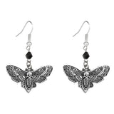Death Moth Necklace Vintage Pendant Sugar Skull Gothic Butterfly Rock Emo Goth Hiphop Women Men Jewelry Halloween Accessories