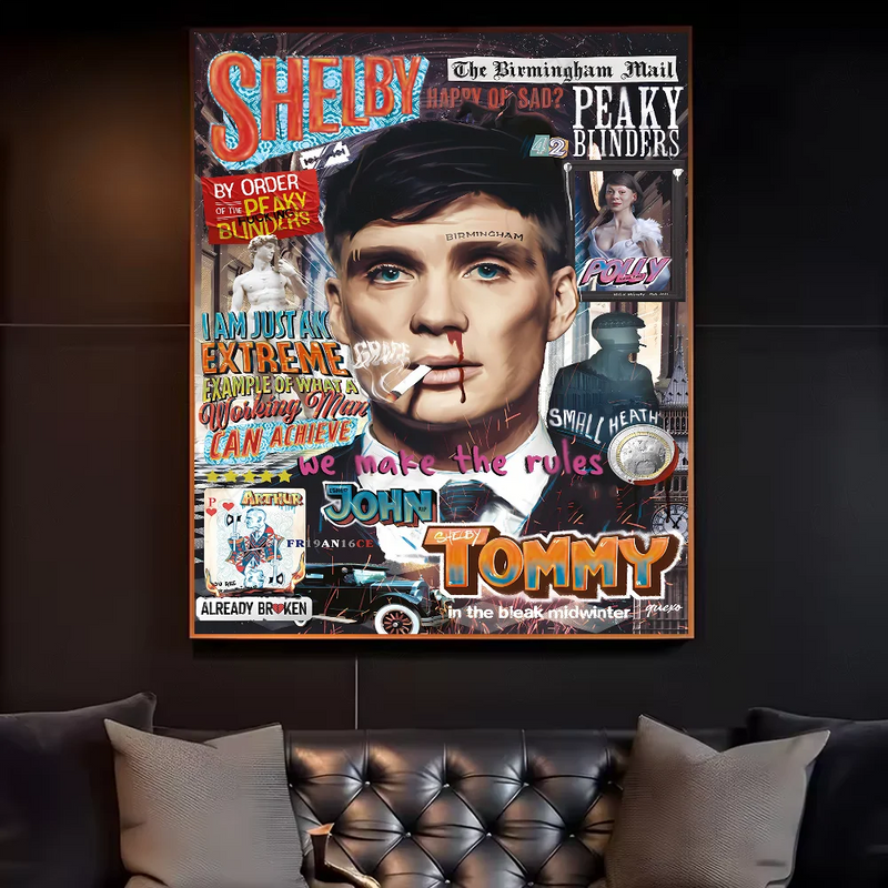 Movie P-Peaky B-Blinders Poster HD art sticky wall waterproof home living room bedroom bar aesthetic decoration
