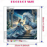 CHENISTORY 5D DIY Diamond Painting Kit Princess and Unicorn DIY Partial Special Shaped Drill Handmade Diamond Mosaic Art Gift