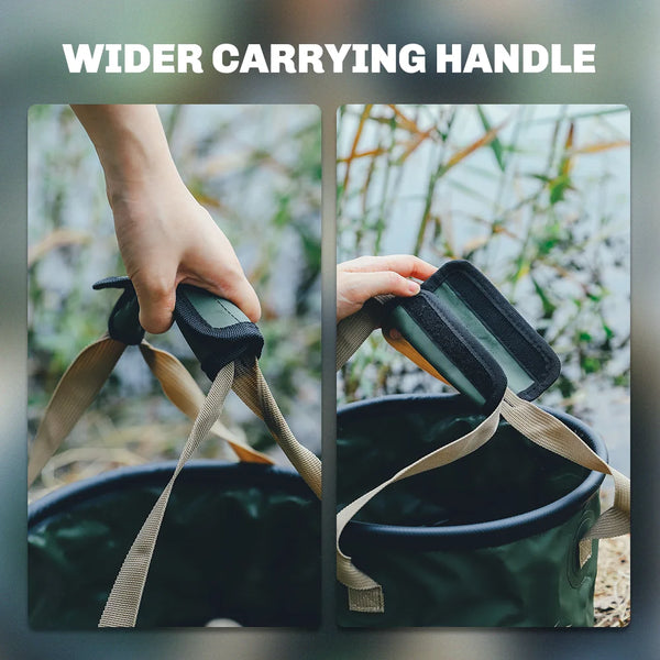 Fire-Maple Ripple Folding Bucket Collapsible Camping Bucket Food Grade Picnic Round Large Capacity Wash Bucket 12L/20L