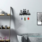 Owl on Maple Trees Steel Key Holder, Steel Key Rack, Metal Owl Key Hanger Wall hanging Towel Rack Coat rack Storage rack