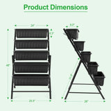 Vertical Raised Garden Bed, 5 Tiers Elevated Garden Planters, 23 * 26 * 45Inch Indoor Outdoor Raised Planter Box