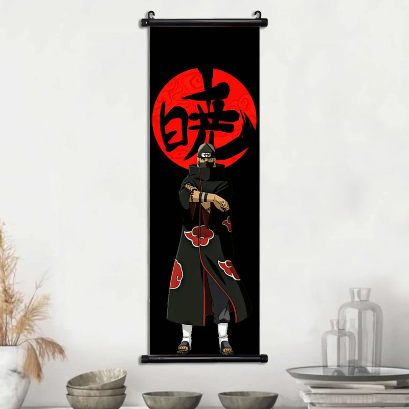 Akatsuki Hot Japanese Anime Poster Scroll Canvas Wall Hanging Painting Home Decor Itachi  Art Room Decoration Kid Gift Didara